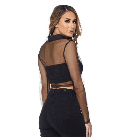 1L left! Mesh Crop Top - Picture 8 of 9